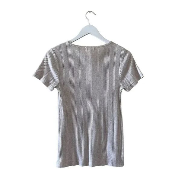 Madewell Oatmeal Ivory Pearl Harbor Short Sleeves T-Shirt SZ L #1296 - Picture 5 of 11